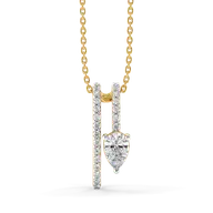 Soft Pearline - Pure Gold Lab Diamond Solitaire Pendant thumbnail 4