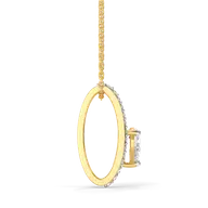 Soft Pearline - Pure Gold Lab Diamond Solitaire Pendant thumbnail 5