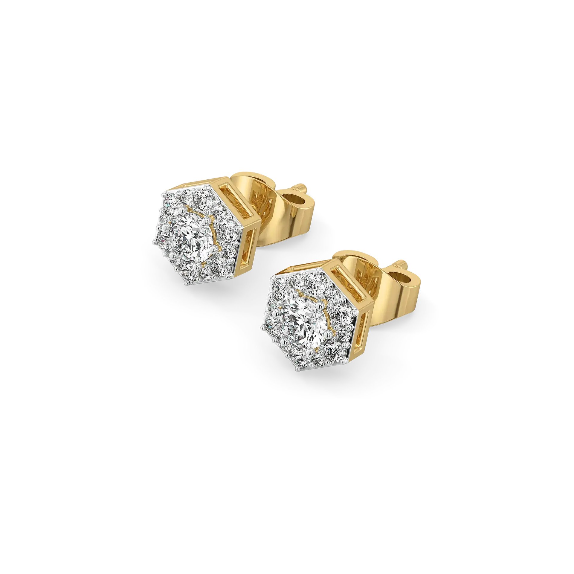 Solitaire Facets - Lab Diamond Earrings — image 1