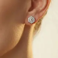 Solitaire Facets - Lab Diamond Earrings thumbnail 2