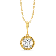 Solitaire Shine - Pure Gold Lab Diamond Pendant thumbnail 1