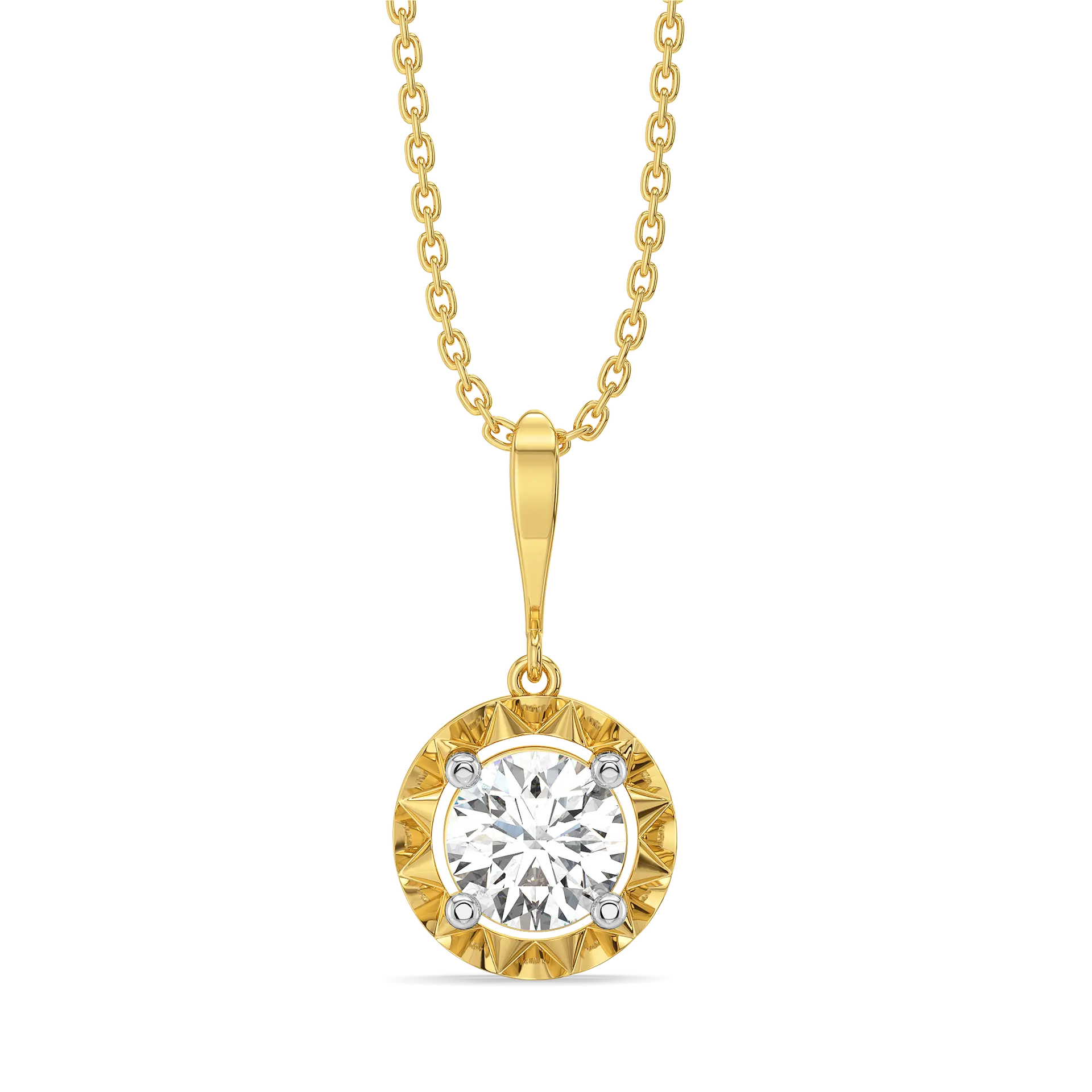 Solitaire Shine - Pure Gold Lab Diamond Pendant — image 1