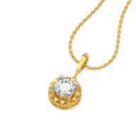 Solitaire Shine - Pure Gold Lab Diamond Pendant thumbnail 2