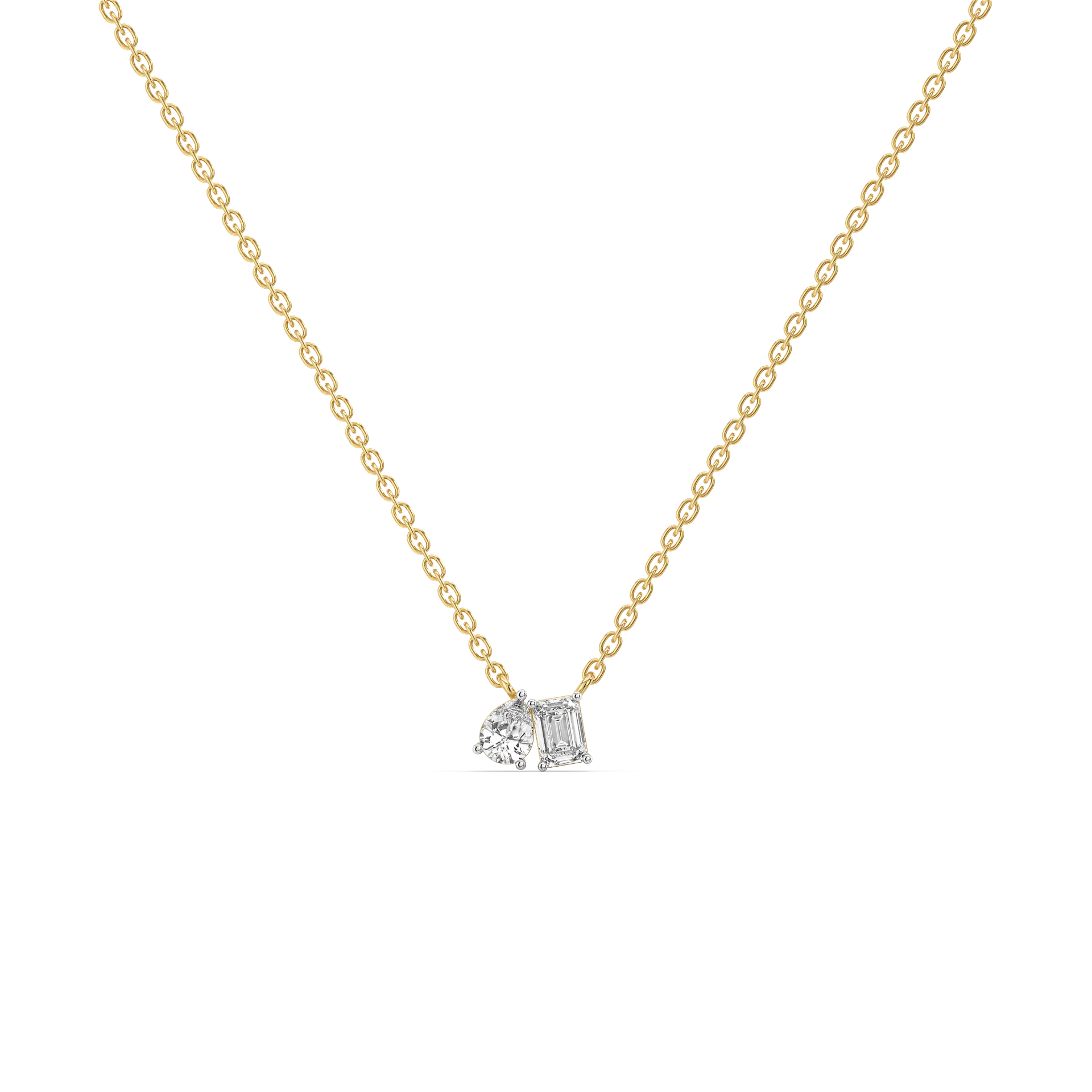 Soulmate Duo - Lab Diamond Toi et Moi Necklace — image 1