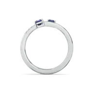 Spiral Blue Sapphire - Lab Diamond Cocktail Ring thumbnail 4