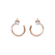 Star Rose - Lab Diamond Hoop Earrings thumbnail 3