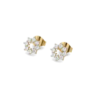 Stellar Circle - Pure Gold Lab Diamond Earrings thumbnail 1