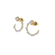 Stellar Shine – Lab Diamond Solitaire Hoop Earrings thumbnail 1