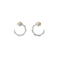 Stellar Shine – Lab Diamond Solitaire Hoop Earrings thumbnail 2