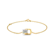 Striking Emerald - Pure Gold Lab Diamond Solitaire Bracelet thumbnail 2