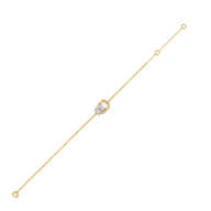 Striking Emerald - Pure Gold Lab Diamond Solitaire Bracelet thumbnail 5