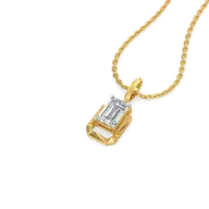 Striking Emerald - Pure Gold Lab Diamond Solitaire Pendant thumbnail 2