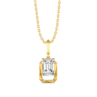 Striking Emerald - Pure Gold Lab Diamond Solitaire Pendant thumbnail 3