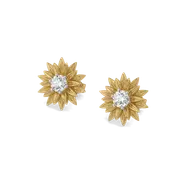 Sunflower - Pure Gold Lab Diamond Earrings thumbnail 1