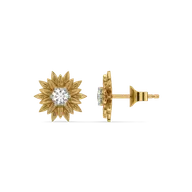 Sunflower - Pure Gold Lab Diamond Earrings thumbnail 3