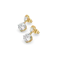 Sunlit Tear Drops - Pure Gold Lab Diamond Earrings thumbnail 1
