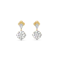 Sunlit Tear Drops - Pure Gold Lab Diamond Earrings thumbnail 3