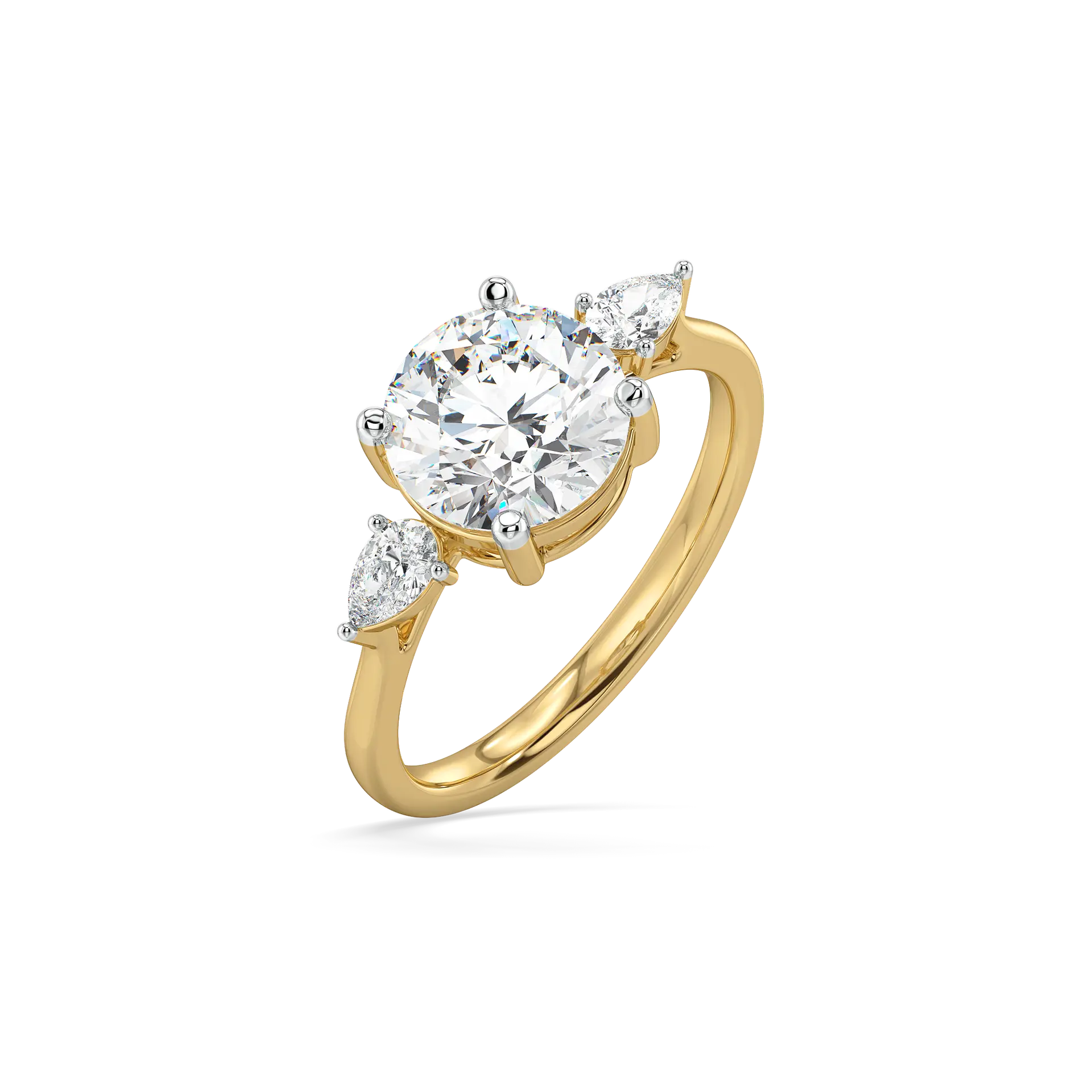Sunlit Tear - Pure Gold Lab Diamond Ring — image 1