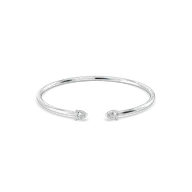 Sway in Pear - Pure Gold Lab Diamond Solitaire Bangle thumbnail 2