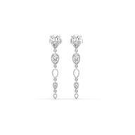 Sway in Pear - Pure Gold Lab Diamond Solitaire Drop Earrings thumbnail 1