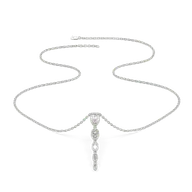 Sway in Pear - Pure Gold Lab Diamond Solitaire Necklace thumbnail 2