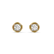 Swirl Studs - Pure Gold Lab Diamond Earrings thumbnail 2