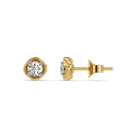 Swirl Studs - Pure Gold Lab Diamond Earrings thumbnail 3