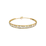 Symphony of Shapes  - Pure Gold Lab Diamond Bangle thumbnail 2