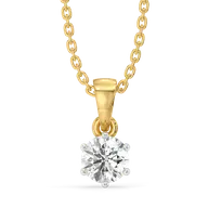 Tender Glow Solitaire - Pure Gold Lab Diamond Pendant thumbnail 3
