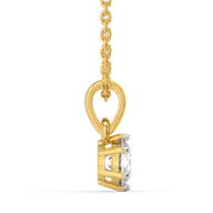 Tender Glow Solitaire - Pure Gold Lab Diamond Pendant thumbnail 4