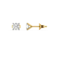 Tender Glow Solitaire Studs - Pure Gold Lab Diamond Earrings thumbnail 3