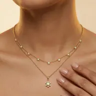 The Soft Petal - Lab Diamond Necklace thumbnail 2