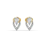 Threaded in Pear - Pure Gold Lab Diamond Solitaire Earrings thumbnail 3