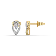 Threaded in Pear - Pure Gold Lab Diamond Solitaire Earrings thumbnail 4