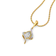Threaded in Pear - Pure Gold Lab Diamond Solitaire Pendant thumbnail 1