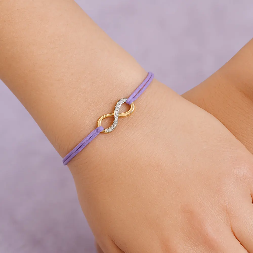 Tie of Infinity – Lab Diamond BFF Bracelet