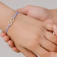 Tie of Infinity – Lab Diamond BFF Bracelet thumbnail 4