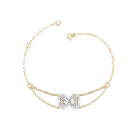 Tied in Love - Pure Gold Lab Diamond Solitaire Bracelet thumbnail 3