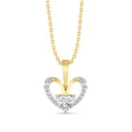 Tied in Love - Pure Gold Lab Diamond Solitaire Pendant thumbnail 1