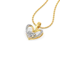 Tied in Love - Pure Gold Lab Diamond Solitaire Pendant thumbnail 4