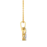 Tied in Love - Pure Gold Lab Diamond Solitaire Pendant thumbnail 5