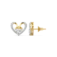 Tied in Love - Pure Gold Lab Diamond Solitaire Stud Earrings thumbnail 4