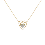 Timeless Loop - Lab Diamond Heart Necklace thumbnail 1