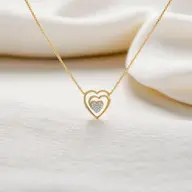 Timeless Loop - Lab Diamond Heart Necklace thumbnail 3
