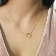 Timeless Loop - Lab Diamond Heart Necklace thumbnail 6