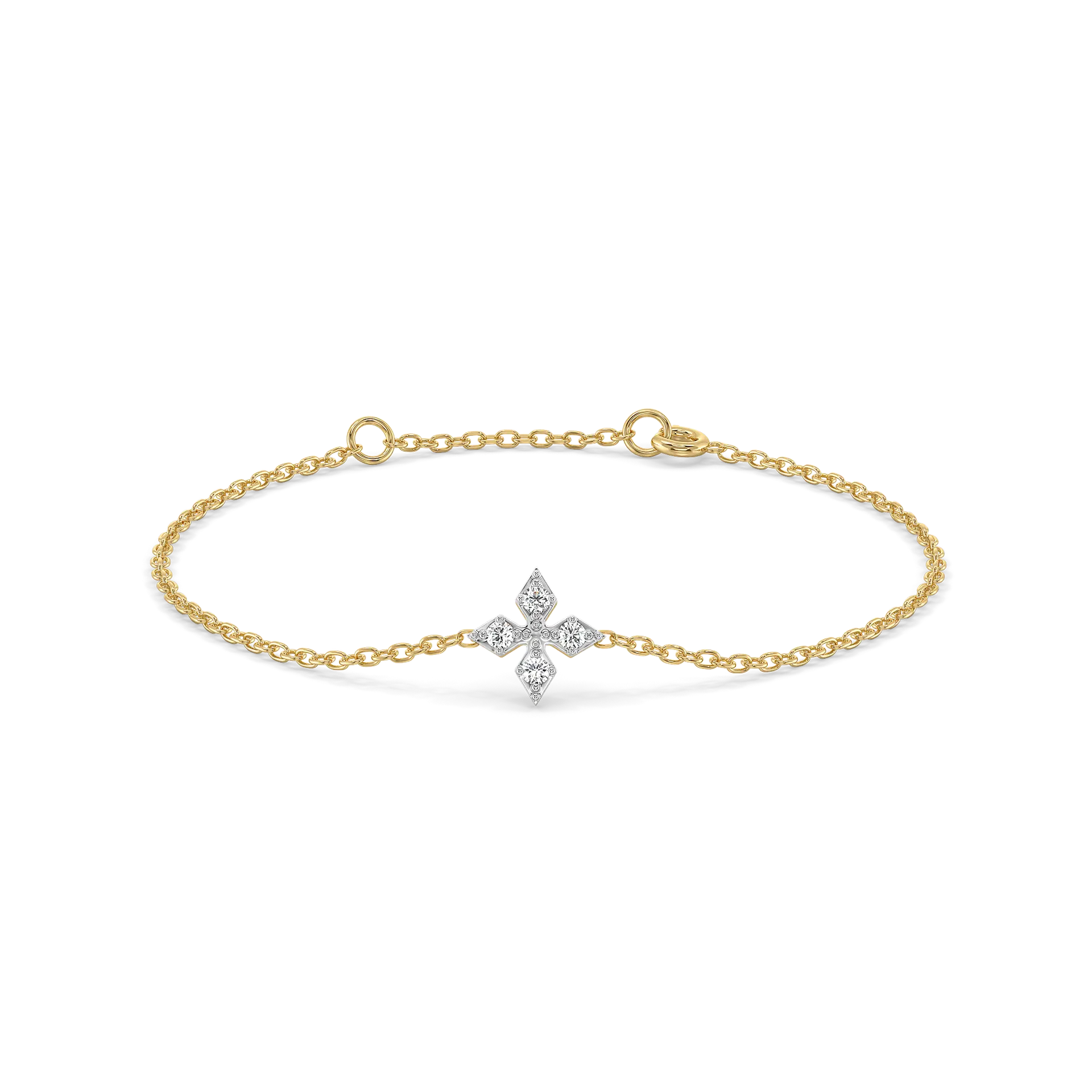 Tri-Shine - Pure Gold Lab Diamond Bracelet