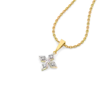Tri-Shine - Pure Gold Lab Diamond Pendant thumbnail 1