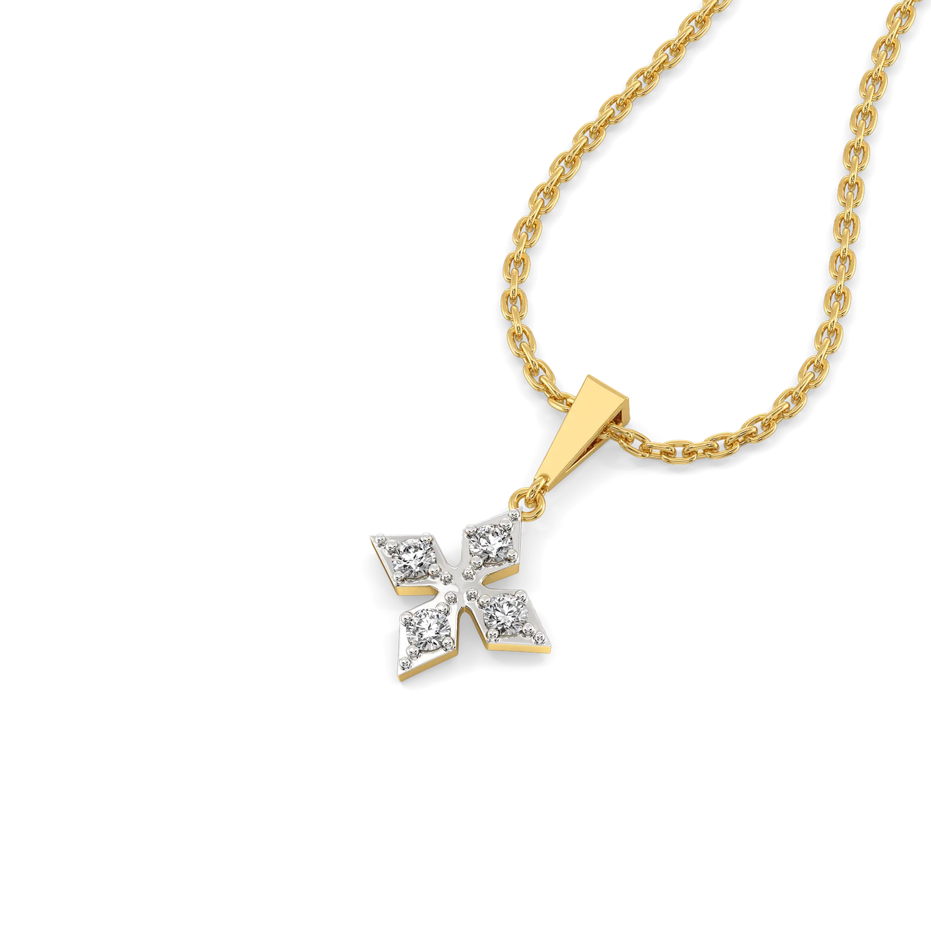 Tri-Shine - Pure Gold Lab Diamond Pendant — image 1