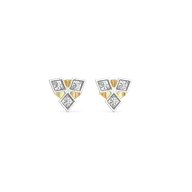 Tri-Shine - Pure Gold Lab Diamond Stud Earrings thumbnail 2