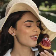Triad Elegance - Lab Diamond & Ruby Stud Earrings thumbnail 5